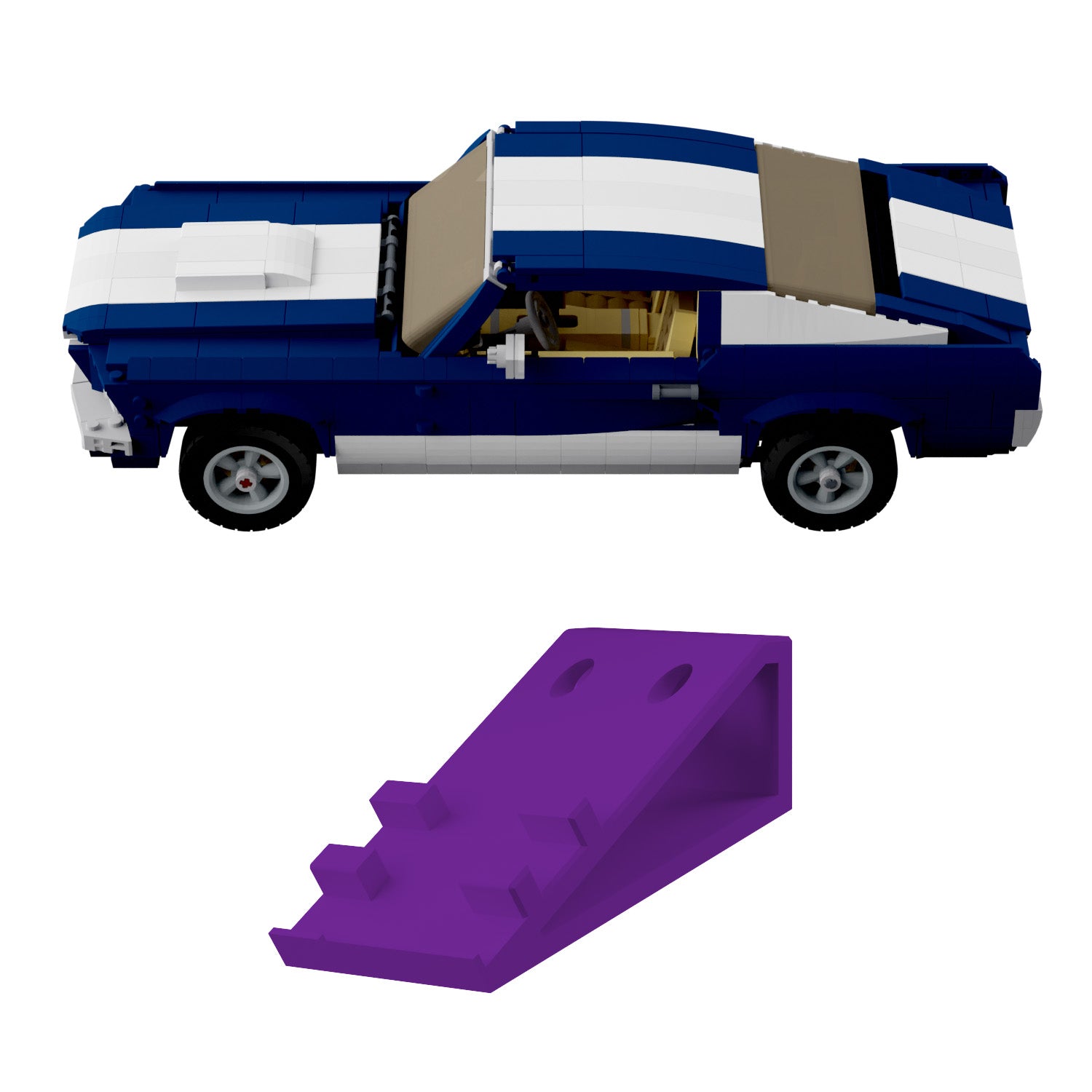 Wandhalterung kompatibel mit LEGO Creator 10265 Ford Mustang Display