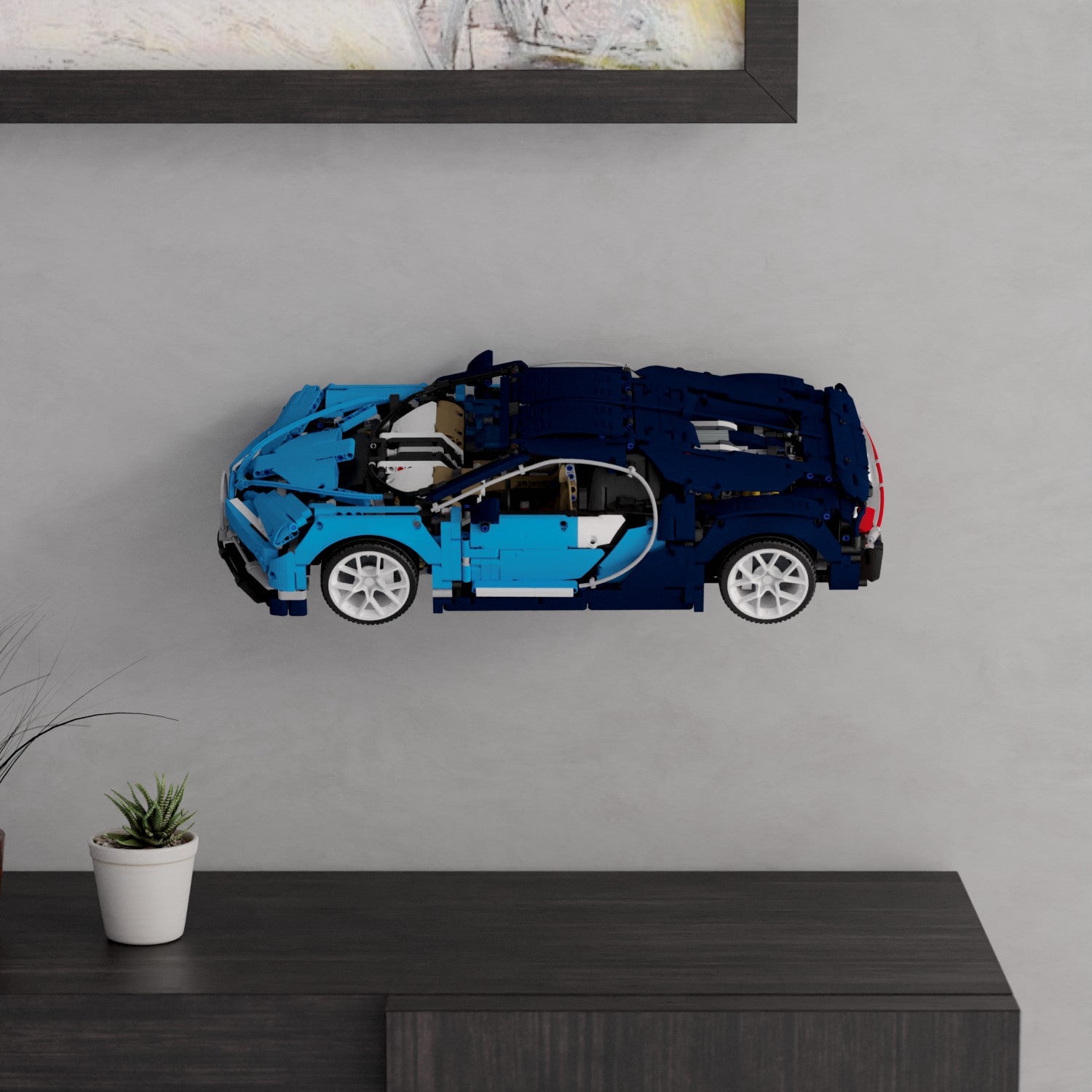 Wandhalterung kompatibel mit LEGO Technik 42083 Bugatti Chiron