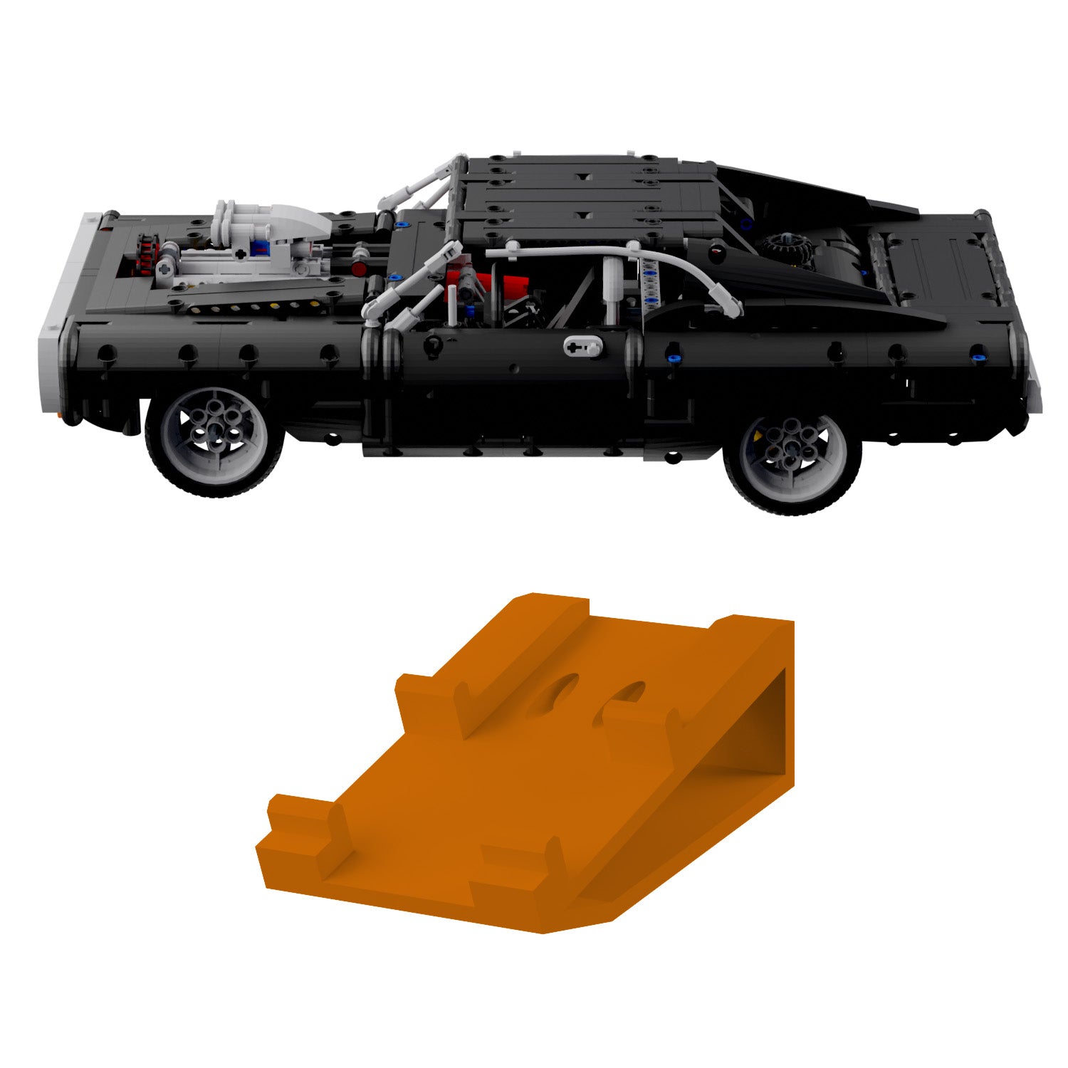 Wandhalterung kompatibel mit LEGO Technik 42111 Dom's Dodge Charger