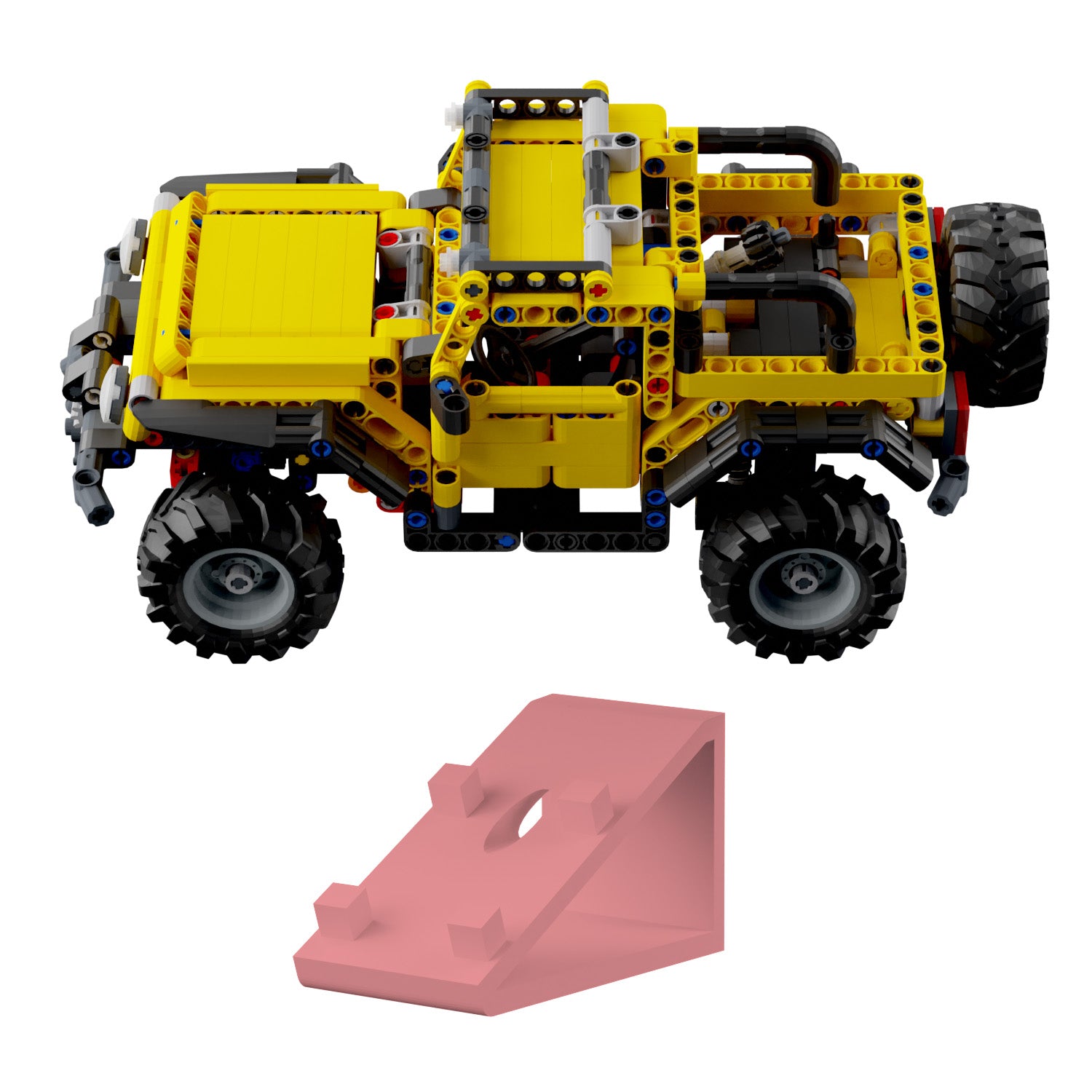 Wandhalterung kompatibel mit LEGO Technik 42122 Jeep Wrangler Display