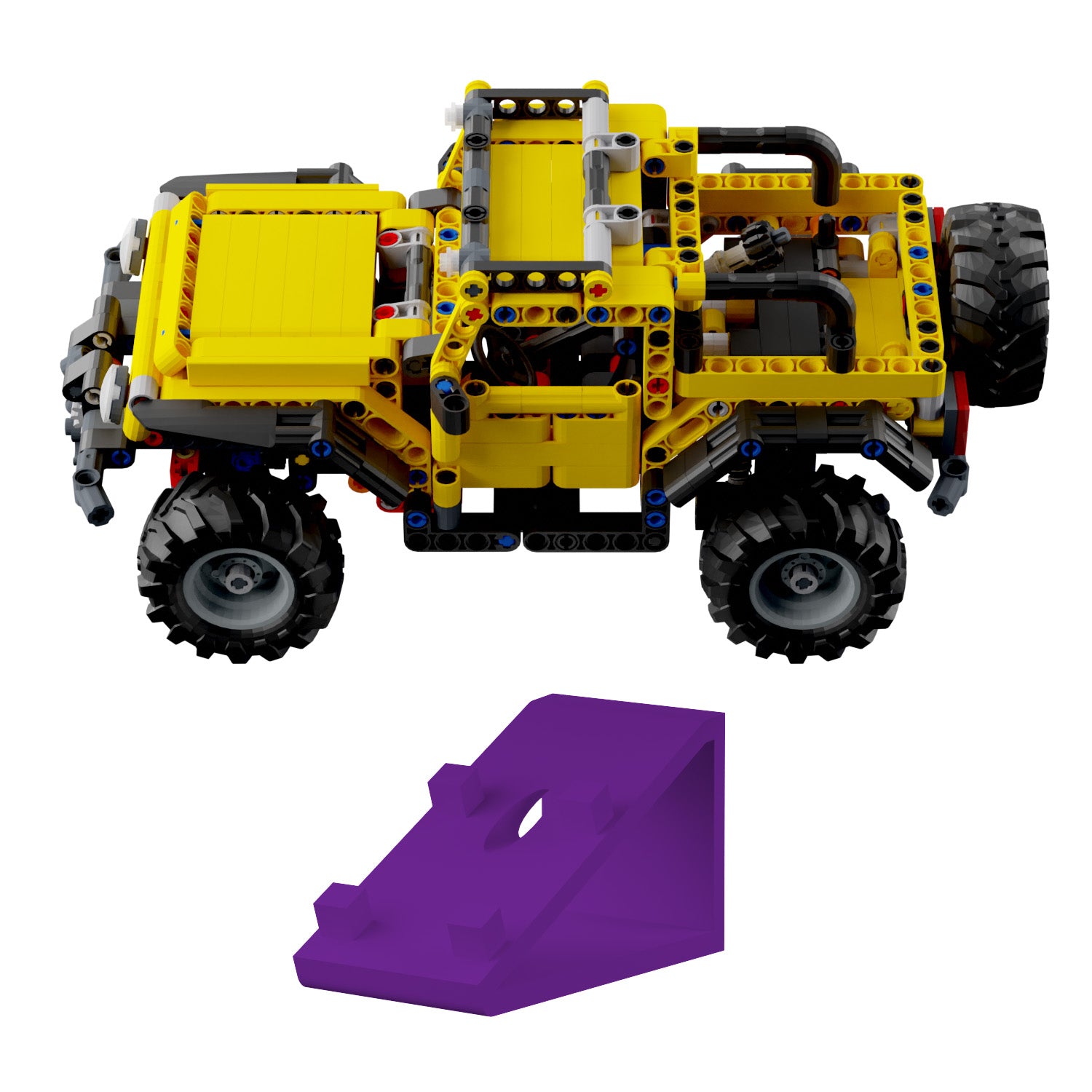 Wandhalterung kompatibel mit LEGO Technik 42122 Jeep Wrangler Display