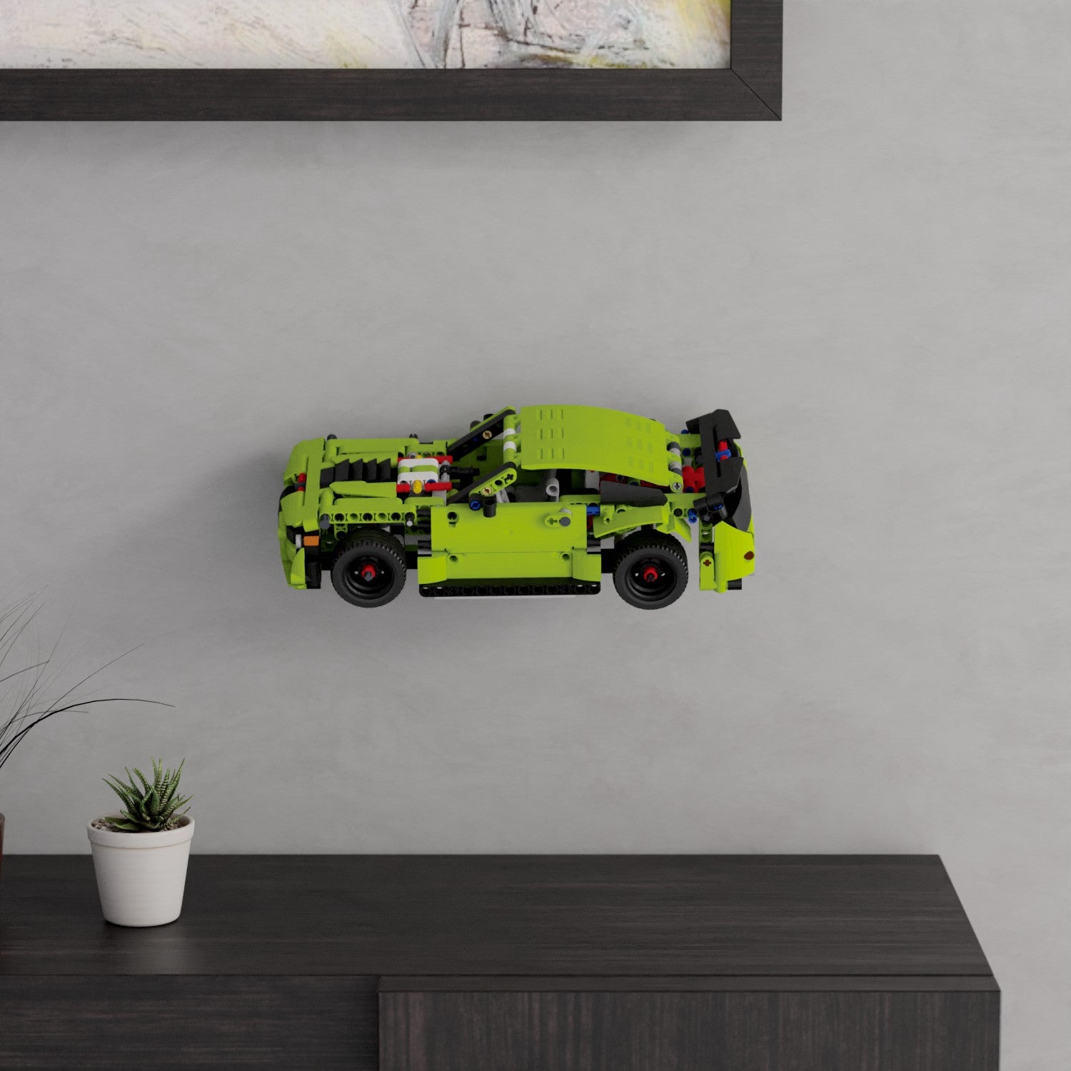 Wandhalterung kompatibel mit LEGO Technik 42138 Ford Mustang Shelby Kp