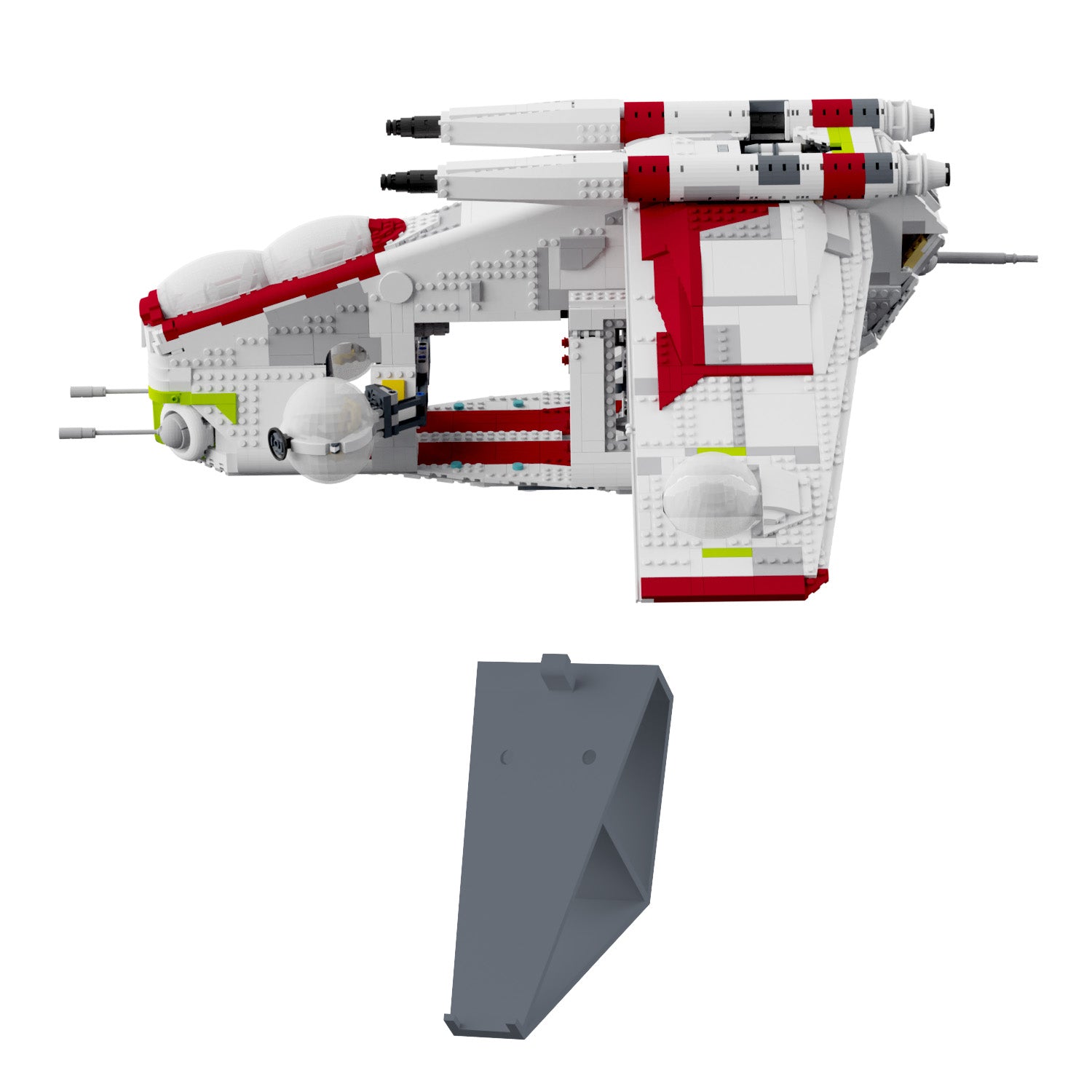 Wandhalterung kompatibel mit LEGO Star Wars 75309 Republic Gunship