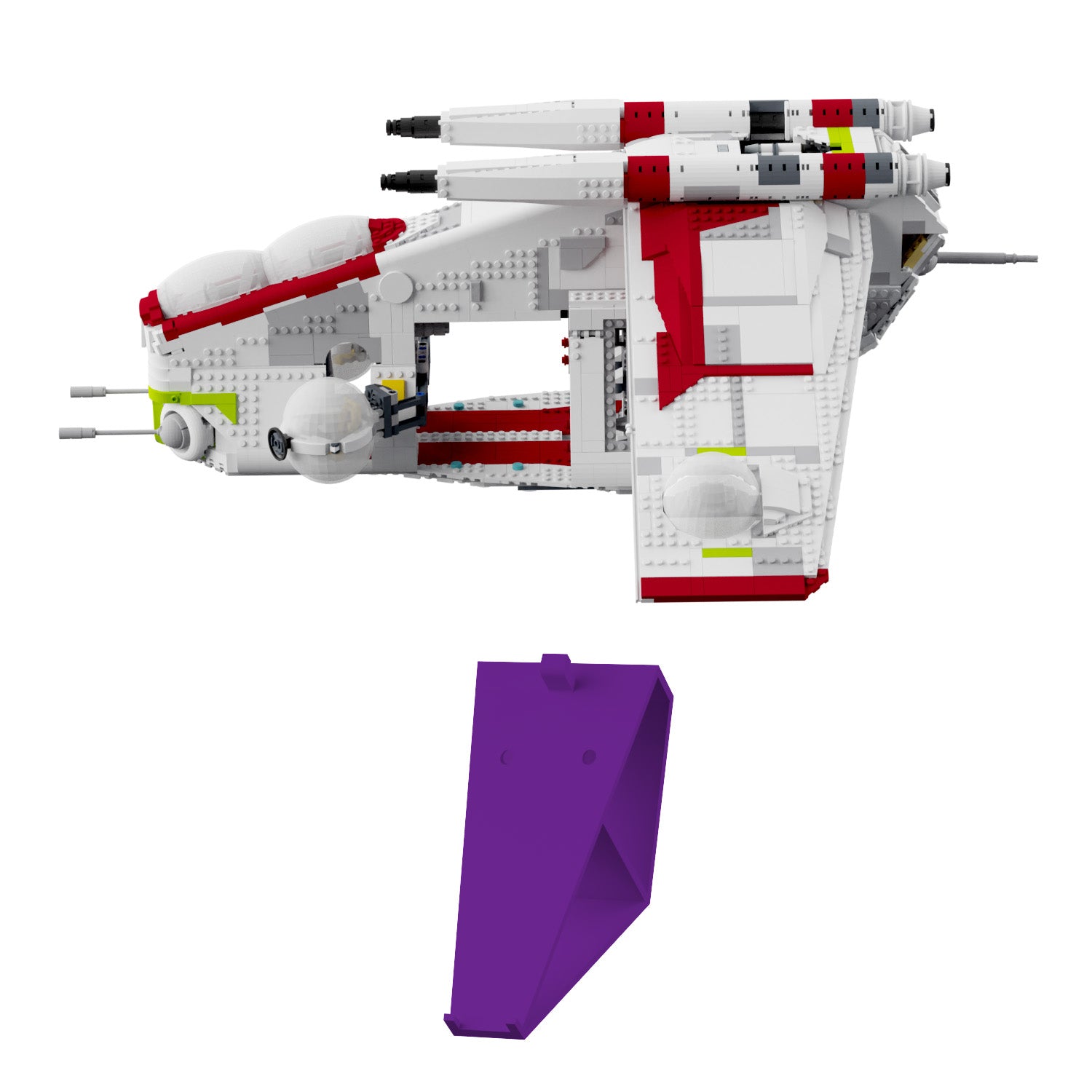 Wandhalterung kompatibel mit LEGO Star Wars 75309 Republic Gunship