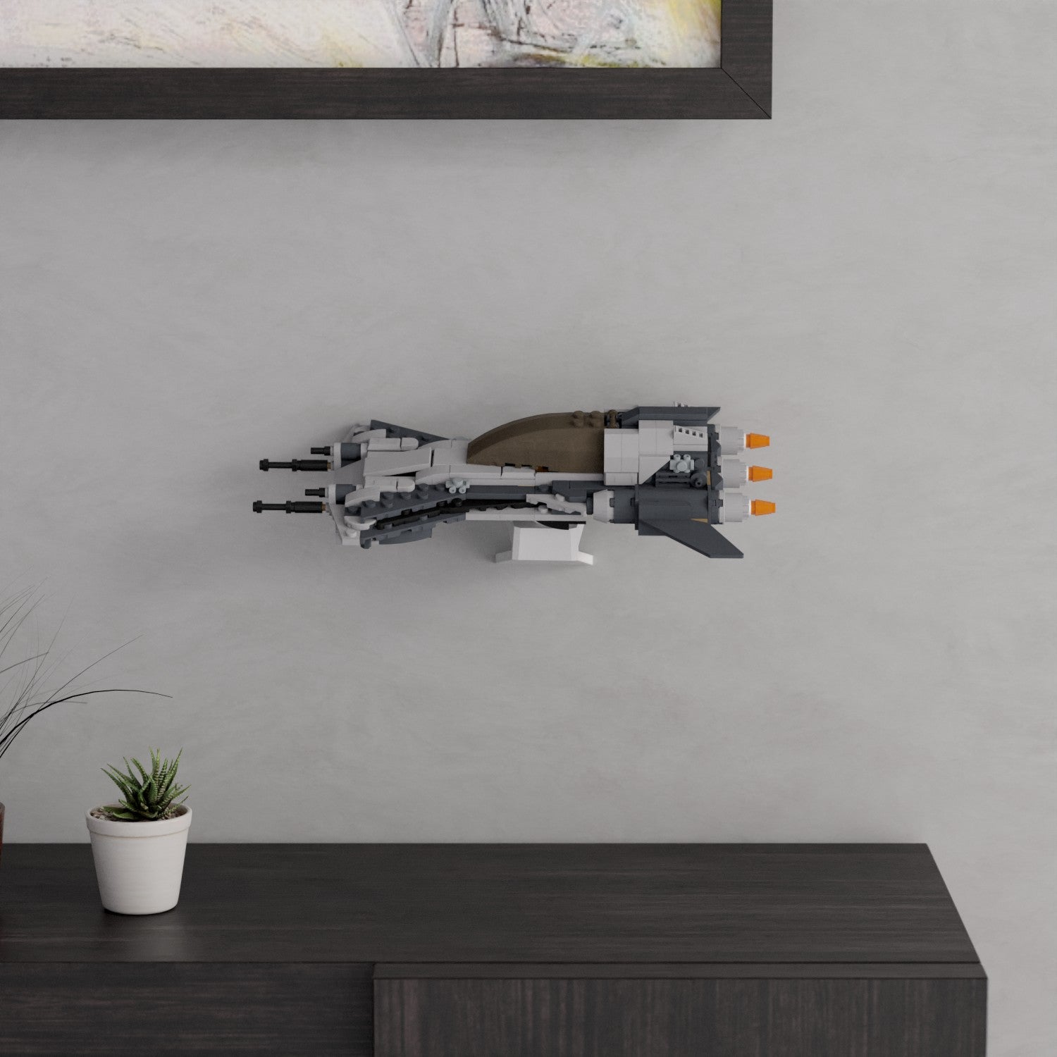 Wandhalterung kompatibel mit LEGO Star Wars 75346 Snubfighter Piraten
