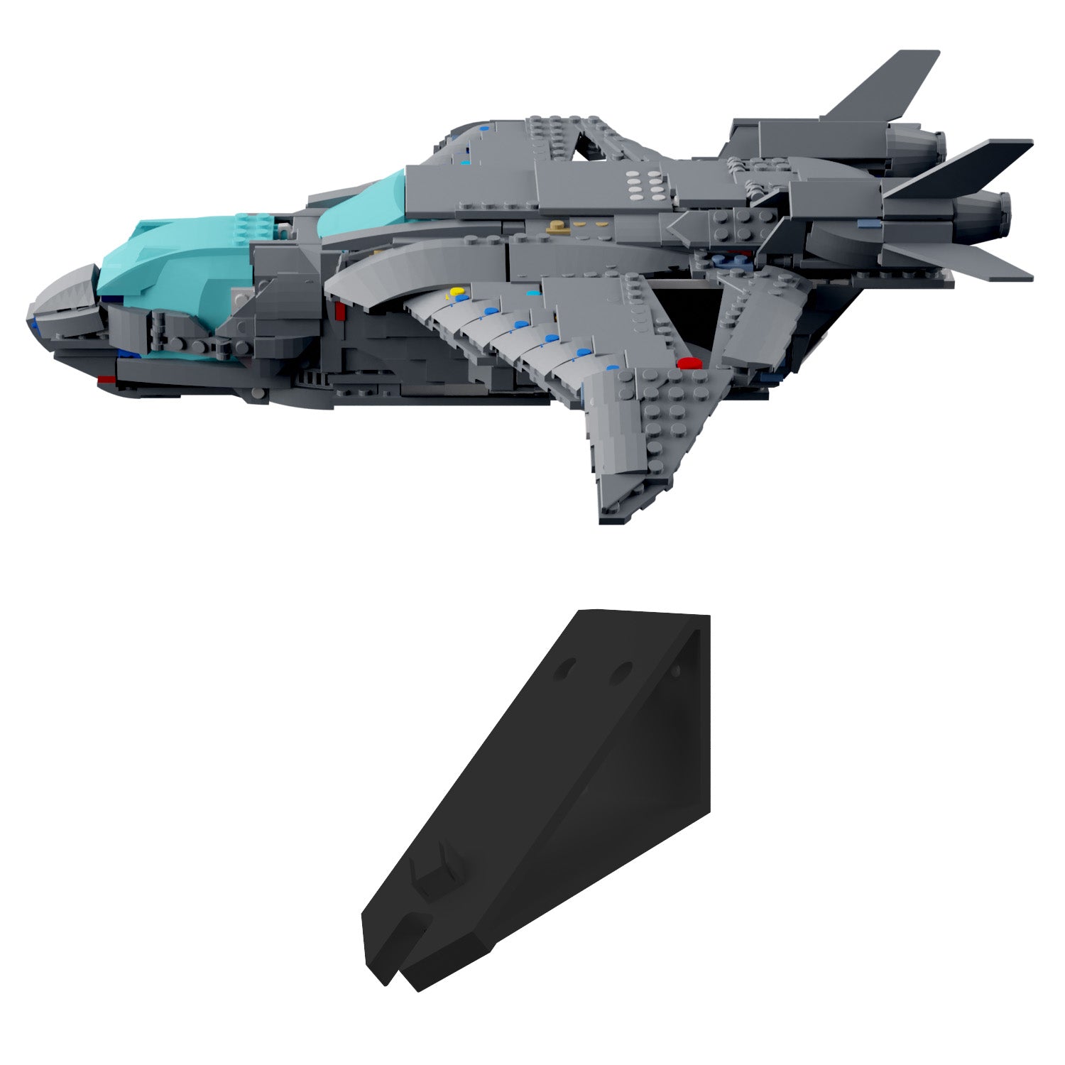 Wandhalterung kompatibel mit LEGO Marvel 76248 Quinjet Avengers