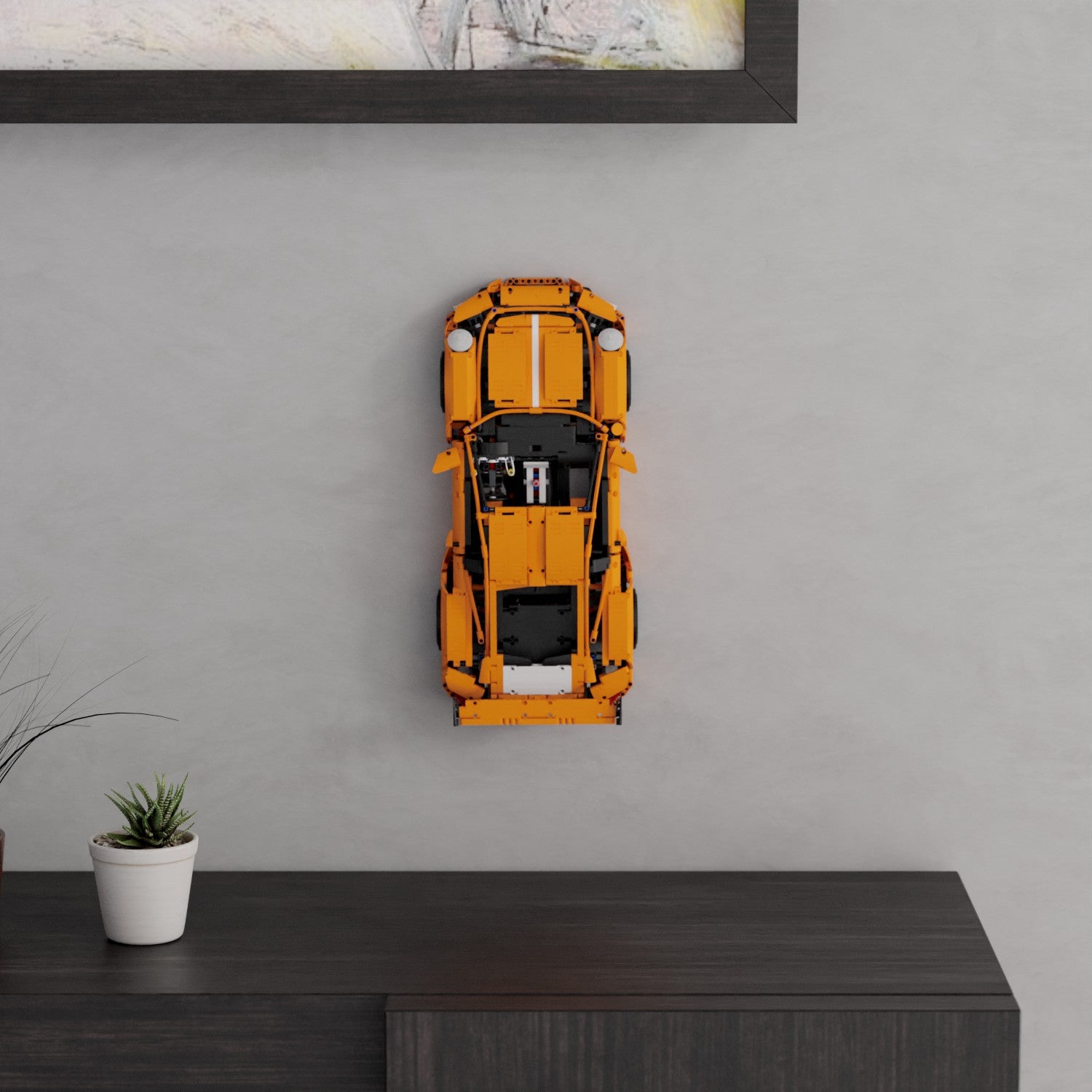 Wandhalterung kompatibel mit Lego Technik 42056 Porsche 911 GT3 RS
