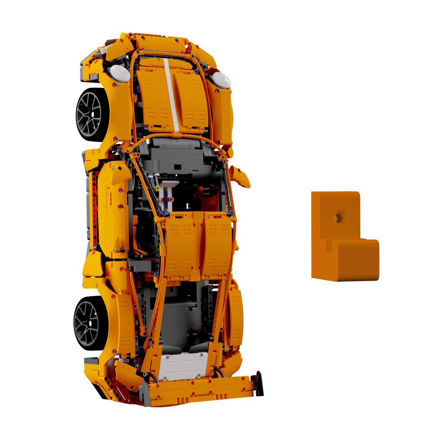 Wandhalterung kompatibel mit Lego Technik 42056 Porsche 911 GT3 RS