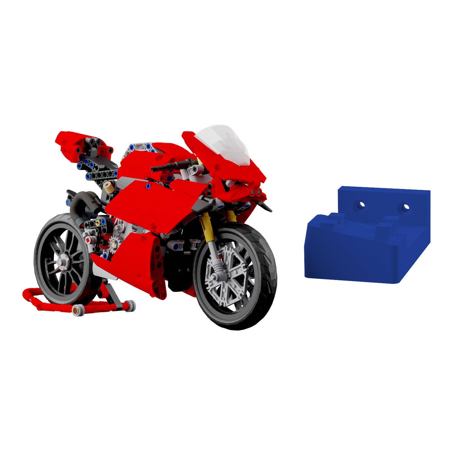 Wandhalterung kompatibel mit LEGO Technik 42107 Ducati Panigale V4 R