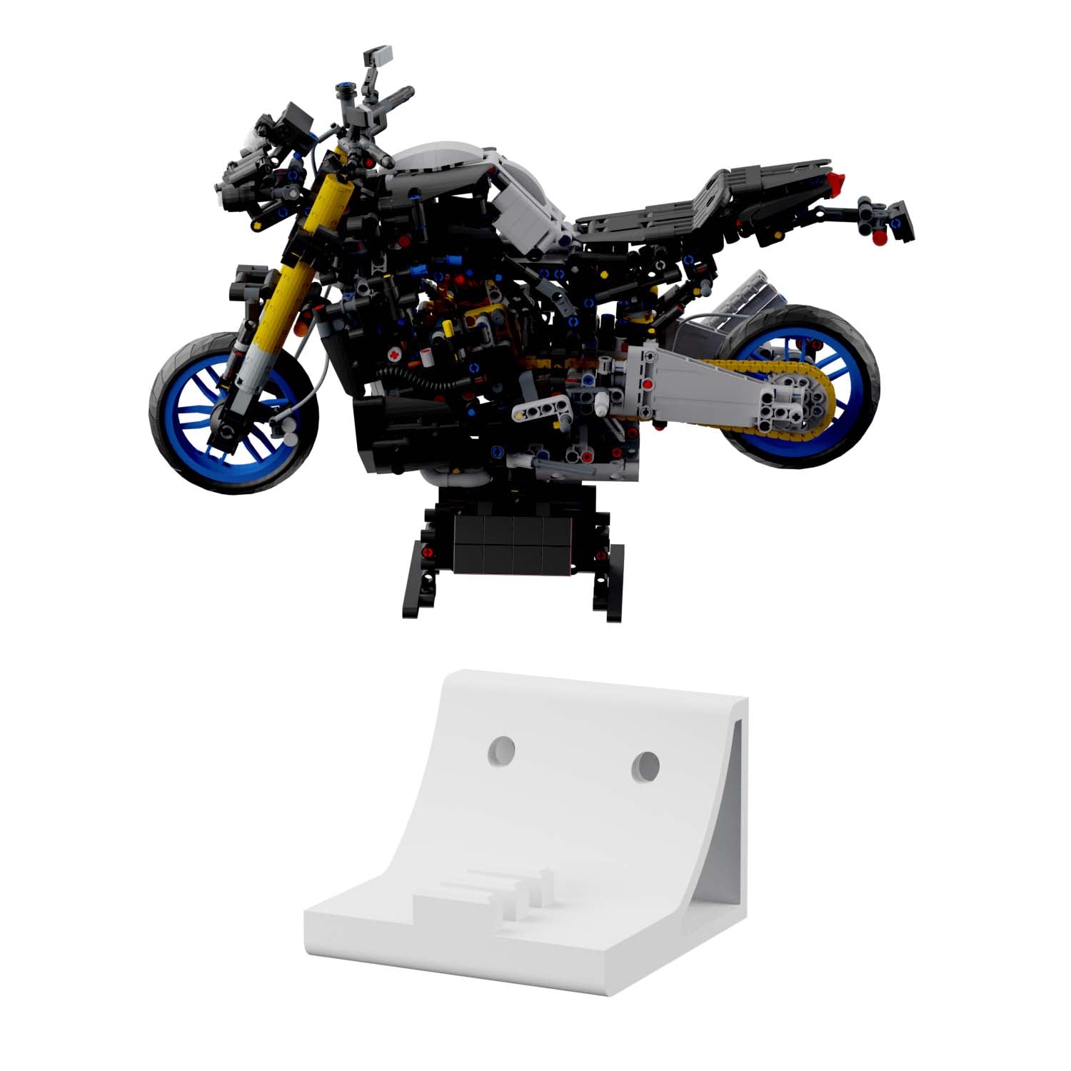 Wandhalterung kompatibel mit LEGO Technik 42159 Yamaha MT-10 SP