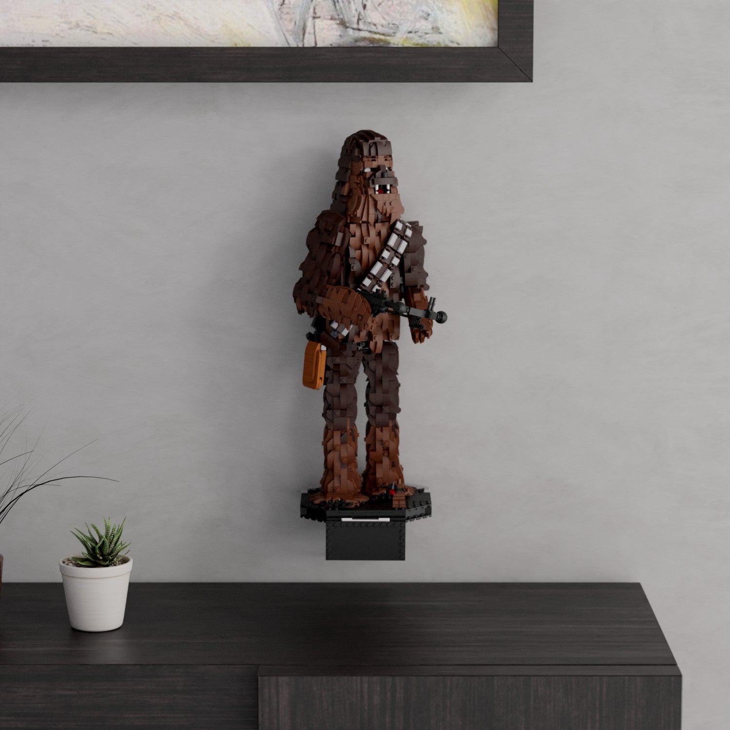 Wandhalterung kompatibel mit LEGO Star Wars 75371 Chewbacca Display