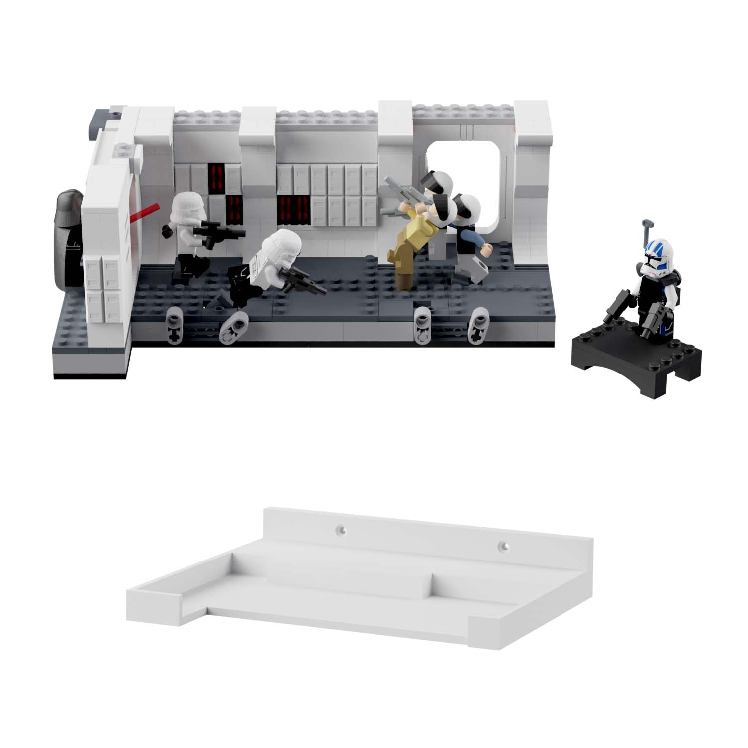 Wandhalterung kompatibel mit LEGO Star Wars 75387 Das Entern der Tantive IV