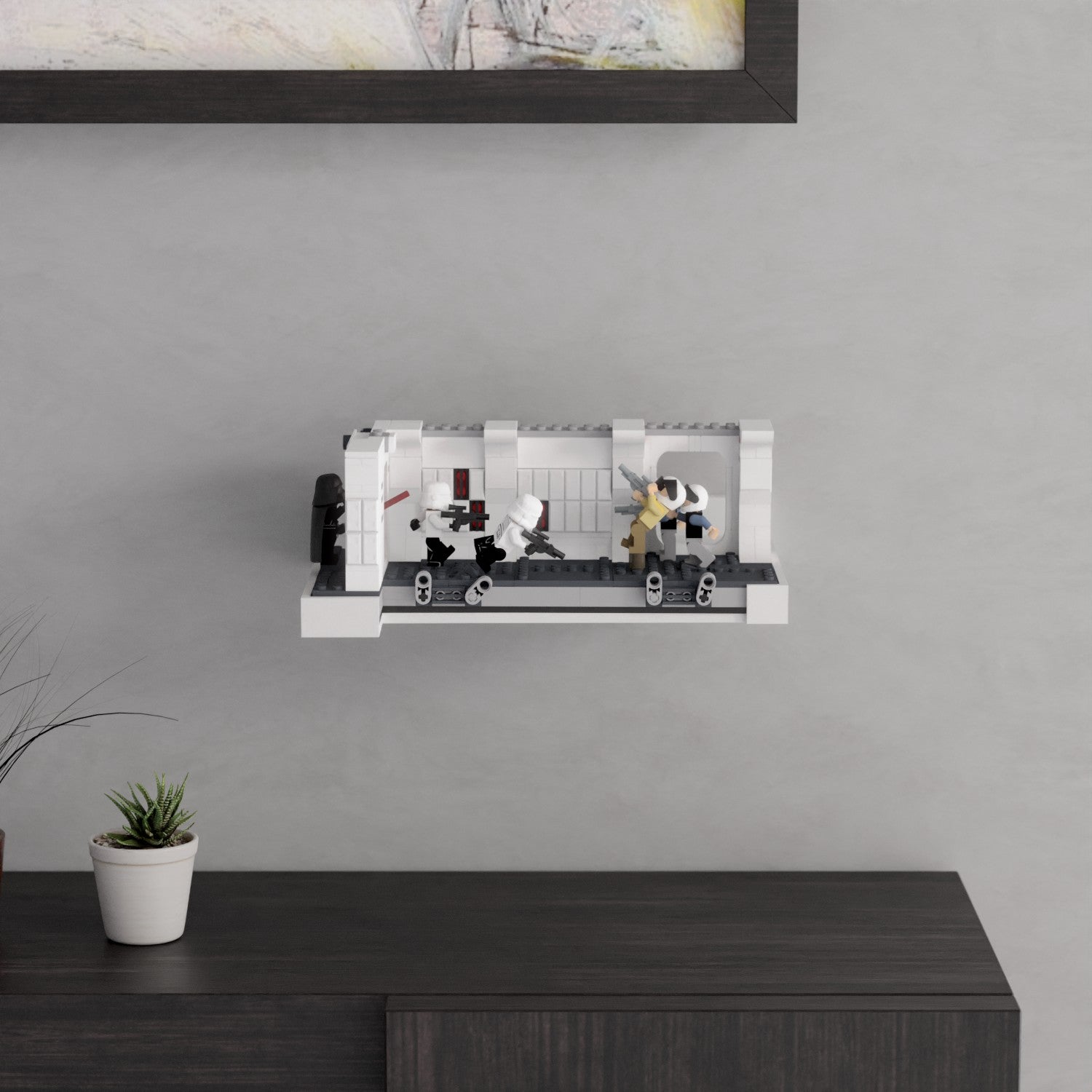 Wandhalterung kompatibel mit LEGO Star Wars 75387 Das Entern der Tantive IV