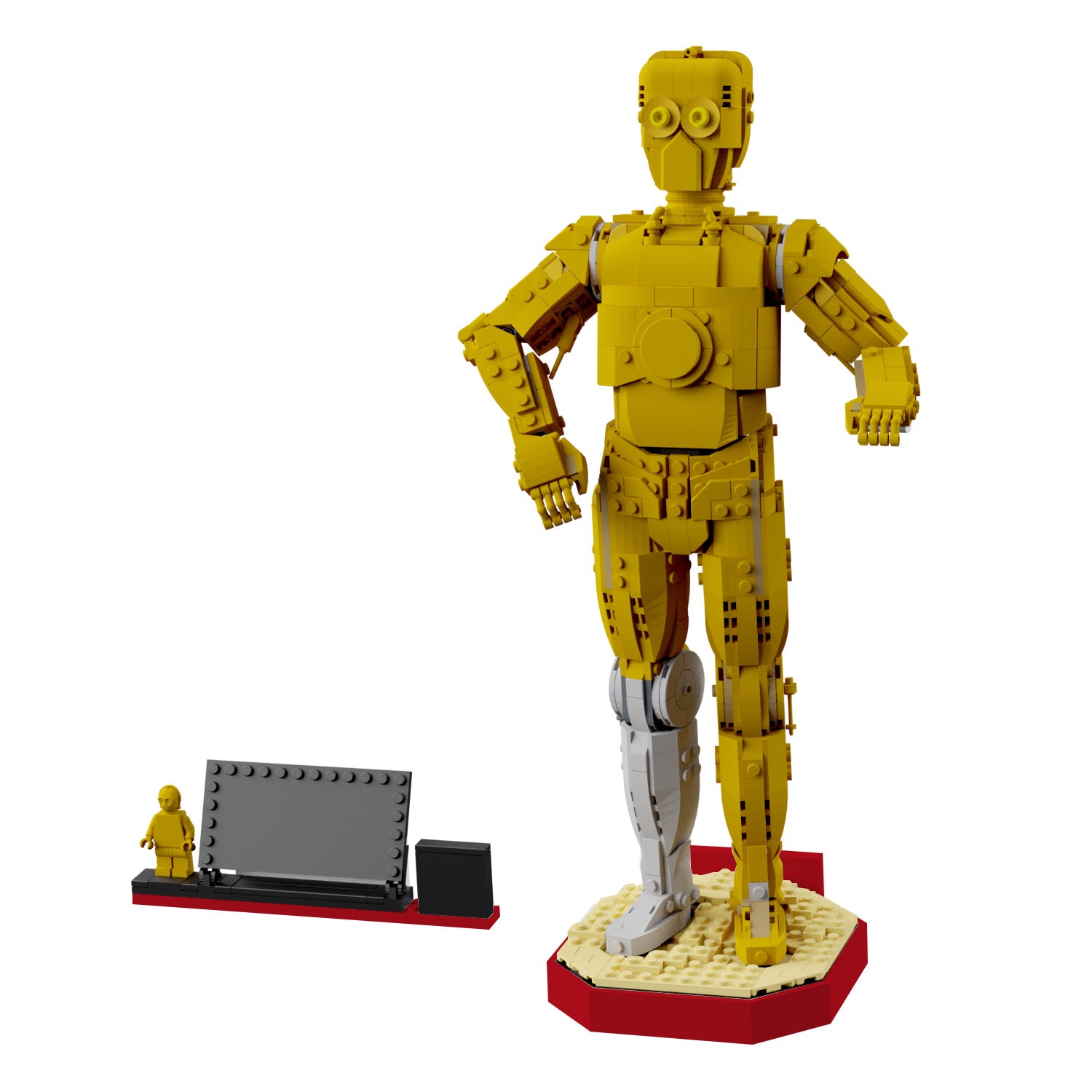 Wandhalterung kompatibel mit LEGO 75398 Star Wars C-3PO 2024 10 Farben