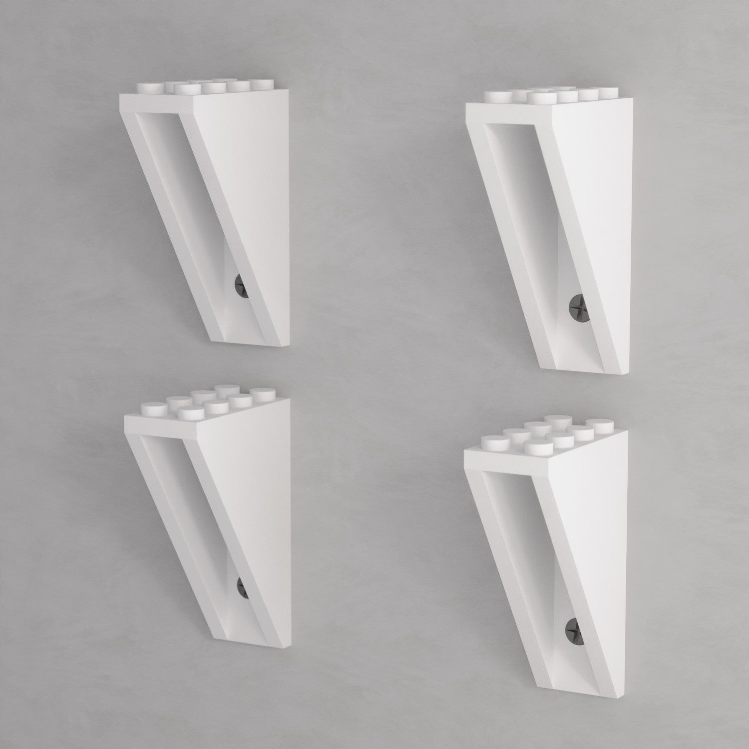 5x Wandhalterung kompatibel mit 2x4 LEGO Noppensteine und Figuren
