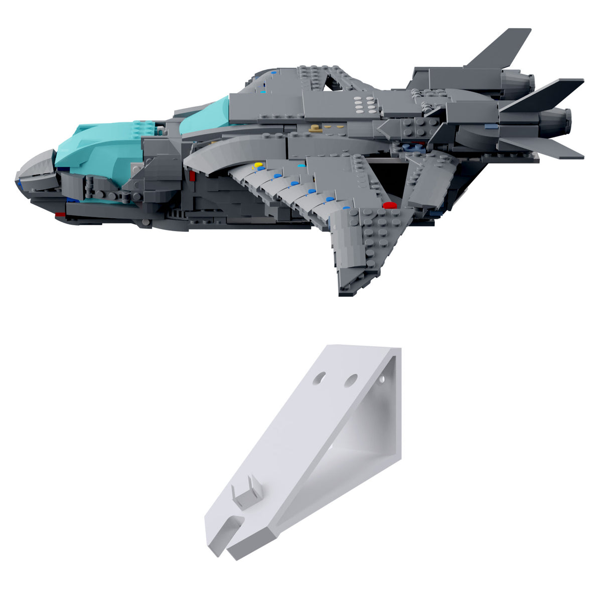 Wandhalterung kompatibel mit LEGO Marvel 76248 Quinjet Avengers