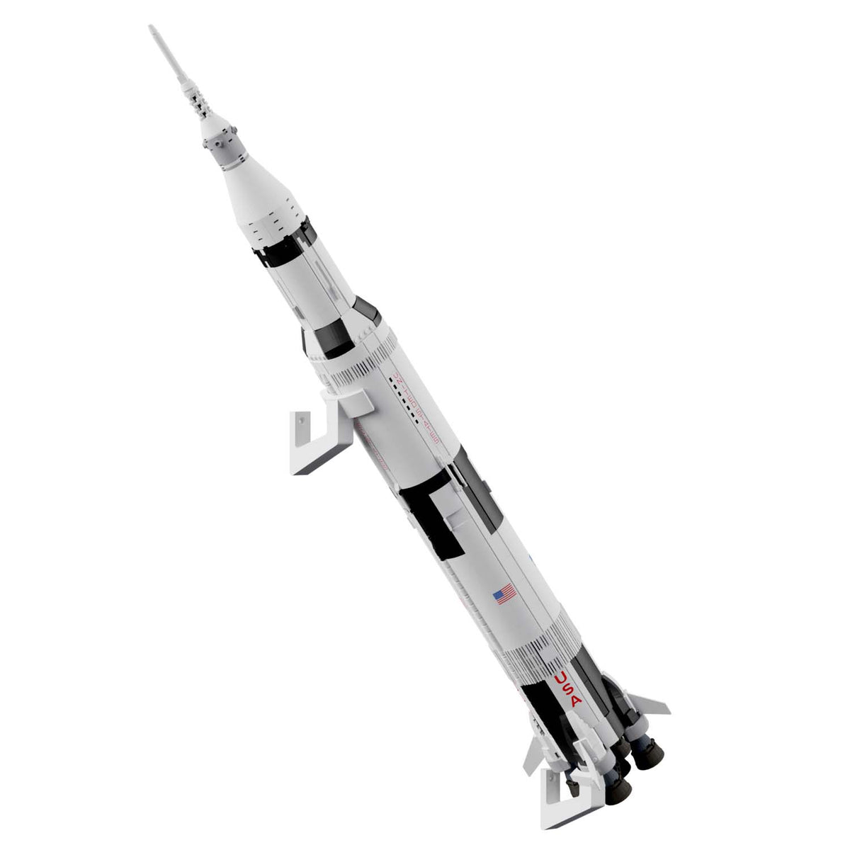Wandhalterung kompatibel mit LEGO 92176 NASA Apollo im 55 ° Winkel
