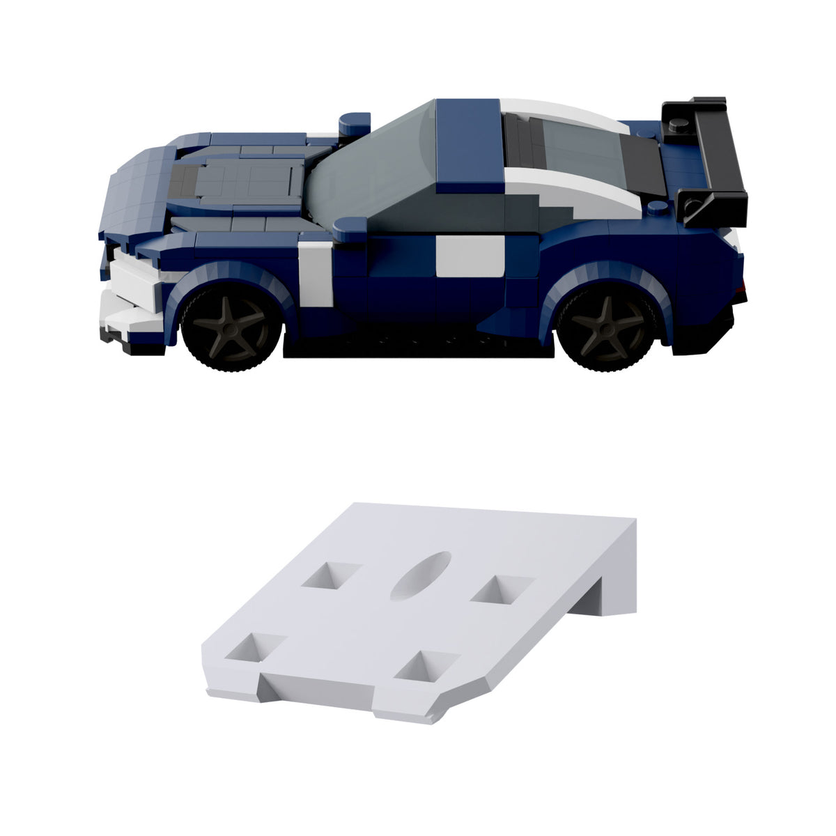 2x Wandhalterung kompatibel mit LEGO Speed Champions Rennwagen Display